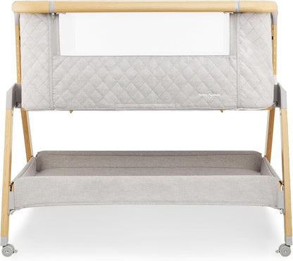 Moby-System, Dreemy 3-in-1 opklapbed, voor kinderen tot 9 kg, 7-traps hoogteverstelling, 4 transportwielen, afneembare zijwand, plank onder het bed