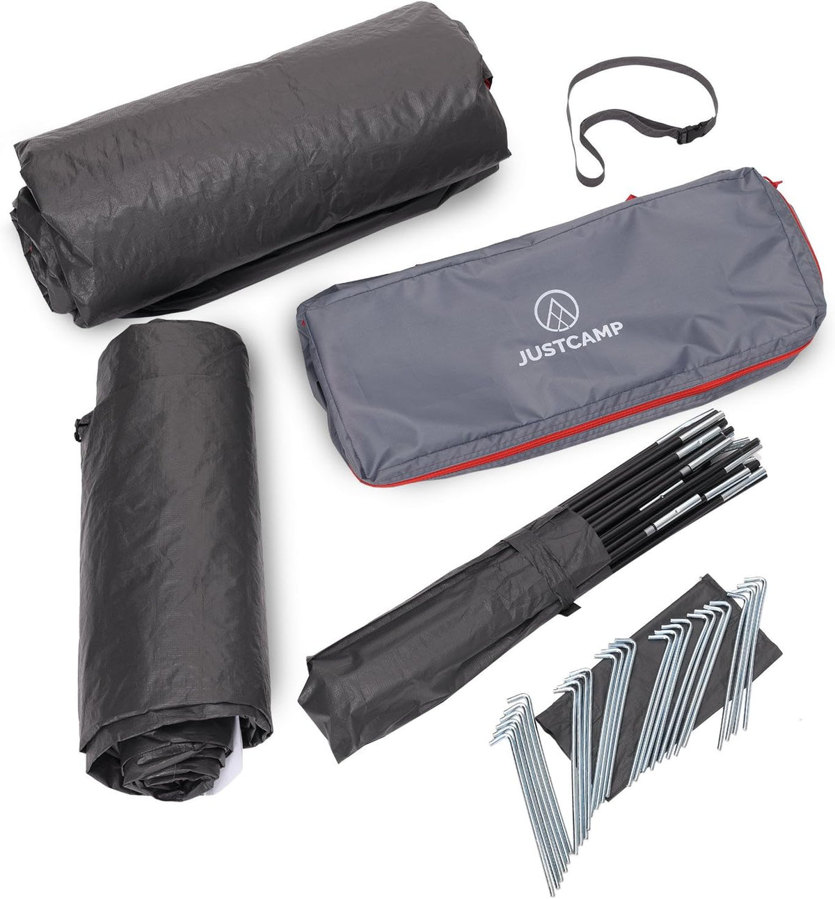 Justcamp Lake 6 Gezinstent (vis-à-vis tent) koepeltent voor 6 personen, 2 slaapcabines