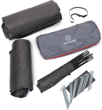 Justcamp Lake 6 Gezinstent (vis-à-vis tent) koepeltent voor 6 personen, 2 slaapcabines