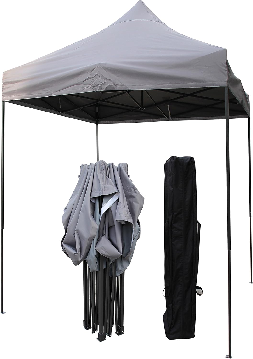 All Seasons Gazebos 2x2 Volledig Waterdichte Pop Up Gazebo Met Accessoires - Metallic Grijs