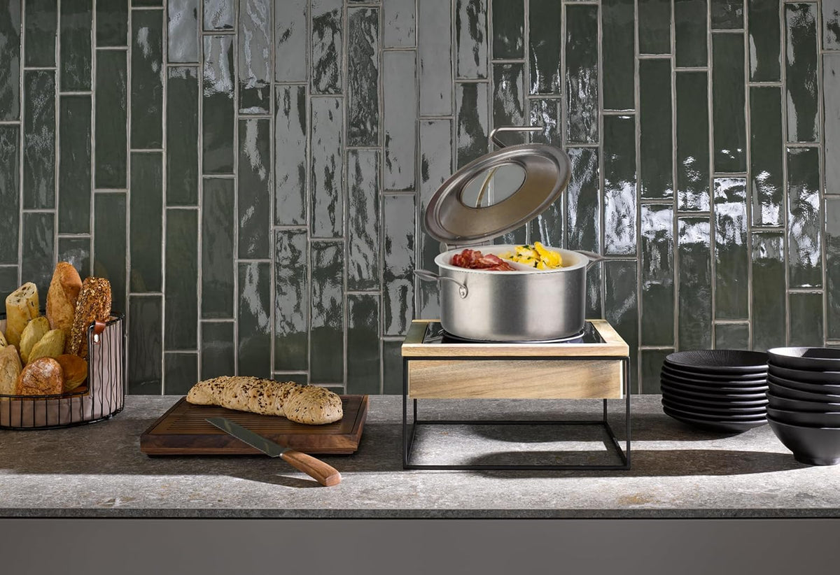 APS 12342 Chafing Dish Orbit, 4-delige set Ø 30,5 cm, H: 17,5 cm18/8 roestvrij staal, vintage look