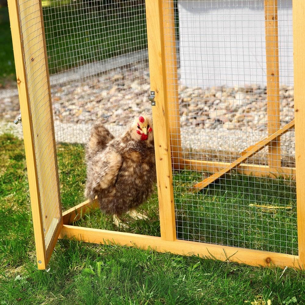 Melko Chicken Coop with Spout for 4-6 Chicken Coop 168 x 75 x 103 cm Chick Coop Chicken Aviary Including Nesting Box with Lid Holder, Weatherproof Impregnated - QUORE