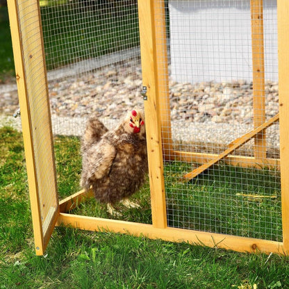 Melko Chicken Coop with Spout for 4-6 Chicken Coop 168 x 75 x 103 cm Chick Coop Chicken Aviary Including Nesting Box with Lid Holder, Weatherproof Impregnated - QUORE