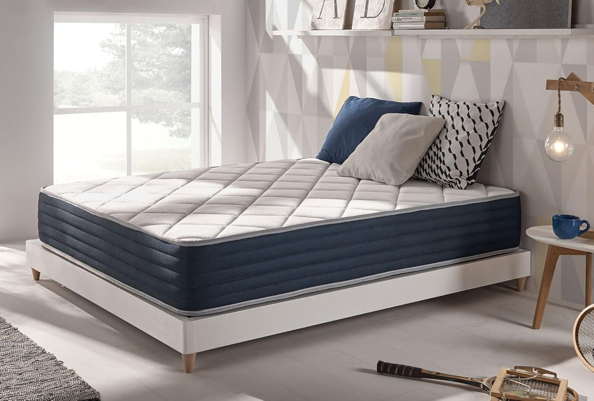 naturalex Supervisco | Soothing Contoured Supportive Memory Foam Mattress | EU Size 160x200cm | Prevents Cervical and Lumbar Pain | Enhanced Airflow for Added Freshness | Certified Pure