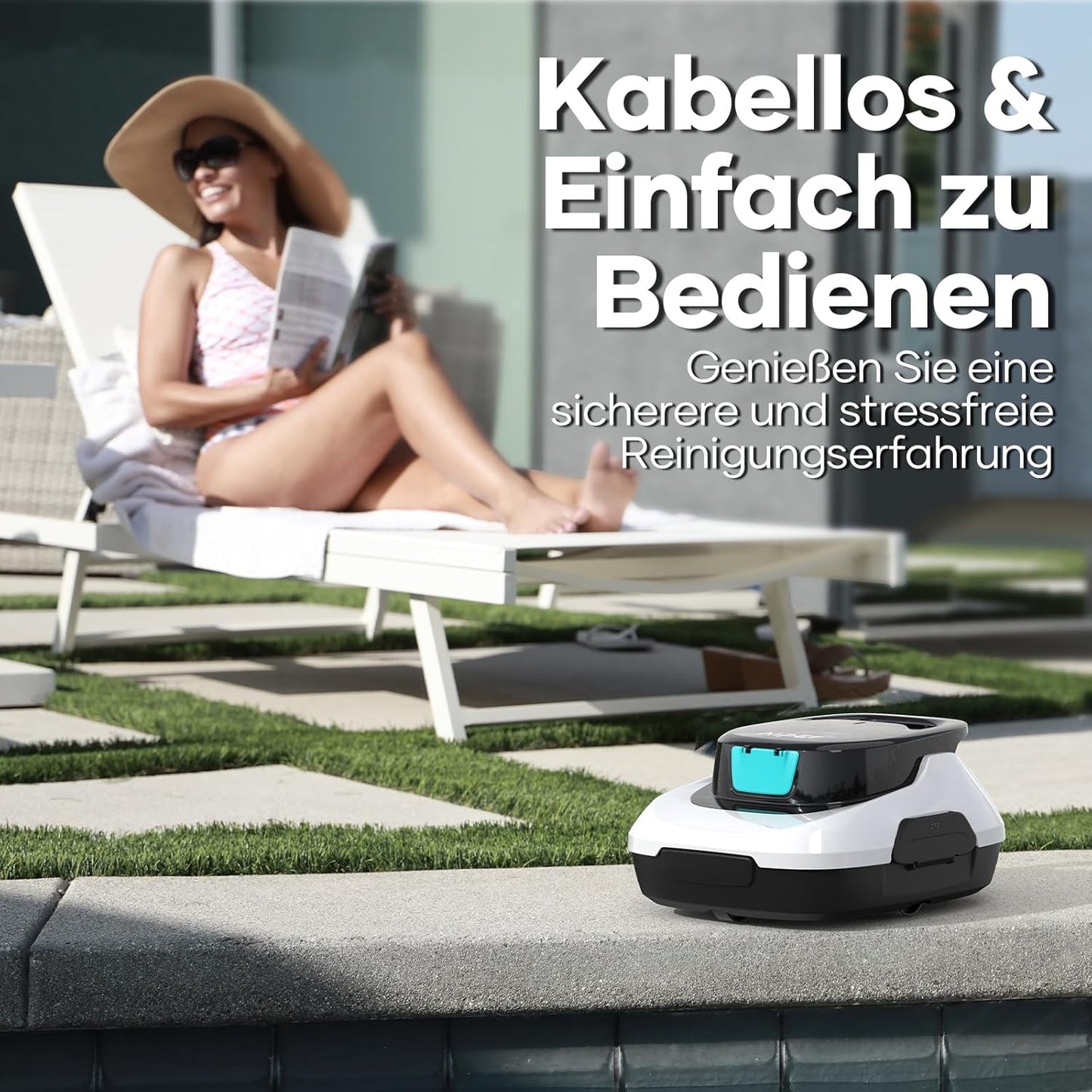 AIPER Scuba SE zwembadrobot, 90 minuten krachtige reiniging