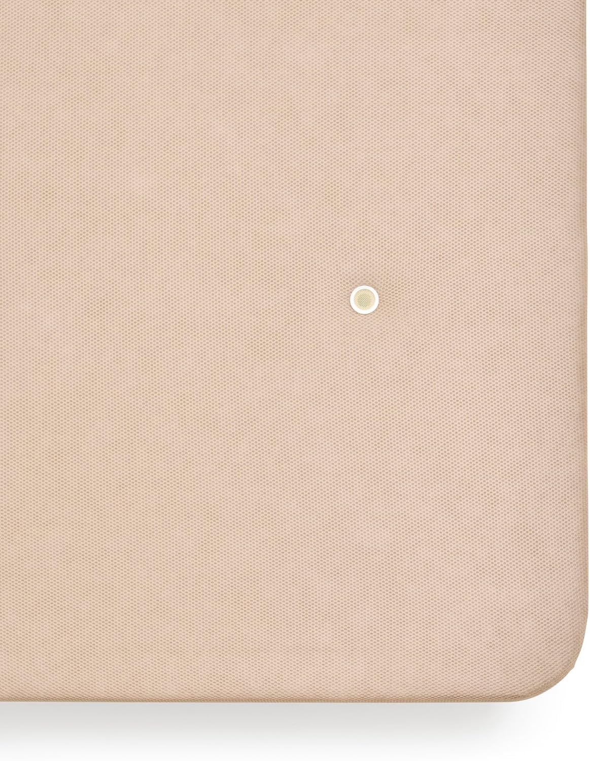 HOGAR24 ES Gevoerde bodem in beige, ademend 3D-weefsel, versterkte structuur, stabiliteit en duurzaamheid, met 6 poten à 26 cm, afmetingen: 90 x 200 cm