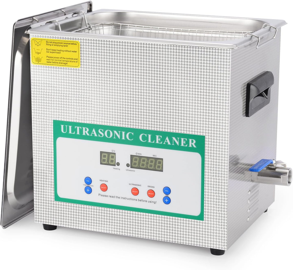 Ultrasoon Reinigingssysteem – Ultrasone Reiniger – Ultrasoon Schoonmaakapparaat – Reinigingsmachine – Ultrasoon Tank – 10 Liter Inhoud – 40 kHz Frequentie – Roestvrij Staal – Instelbare Temperatuur en Timer