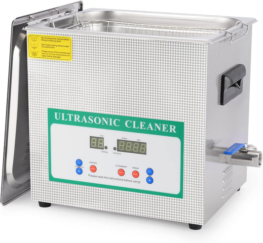 stonylab Ultrasone Reiniger, Professioneel Alle Doeleinden Roestvrij Staal Ultrasonic Cleaner met Digitale Displaytimer en Warmteregeling voor laboratorium 220V, 10 L