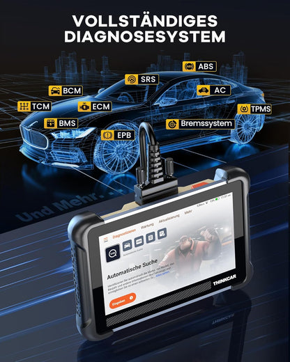 ThinkScan 672 OBD2 diagnoseapparaat, auto met 28+ resetfunctie en volledige systeemdiagnose, uitleesapparaat auto voor actief testen, geavanceerde ECU-codering, bi-directionele bediening, CANFD