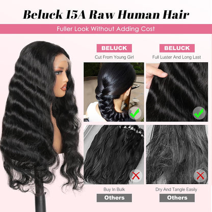 13x6 HD Lace Front Pruik – Pruik van Echt Haar – Haarpruik – Lace Wig – Human Hair Pruik – HD Transparant Swiss Lace – 18 Inch Body Wave