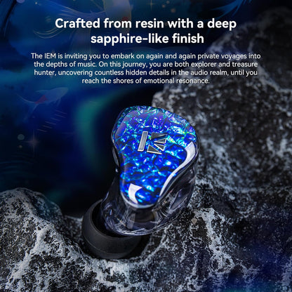 Yinyoo KBEAR SR8 IEM Oortelefoon, 1DD+3BA Hybrid Drivers In Ear Monitoren voor Muzikanten, HiFi Wired In Ear Oortelefoon Afneembare Kabel met 5N OFC, IEM's voor Gaming, Audiofiel en Live Performance