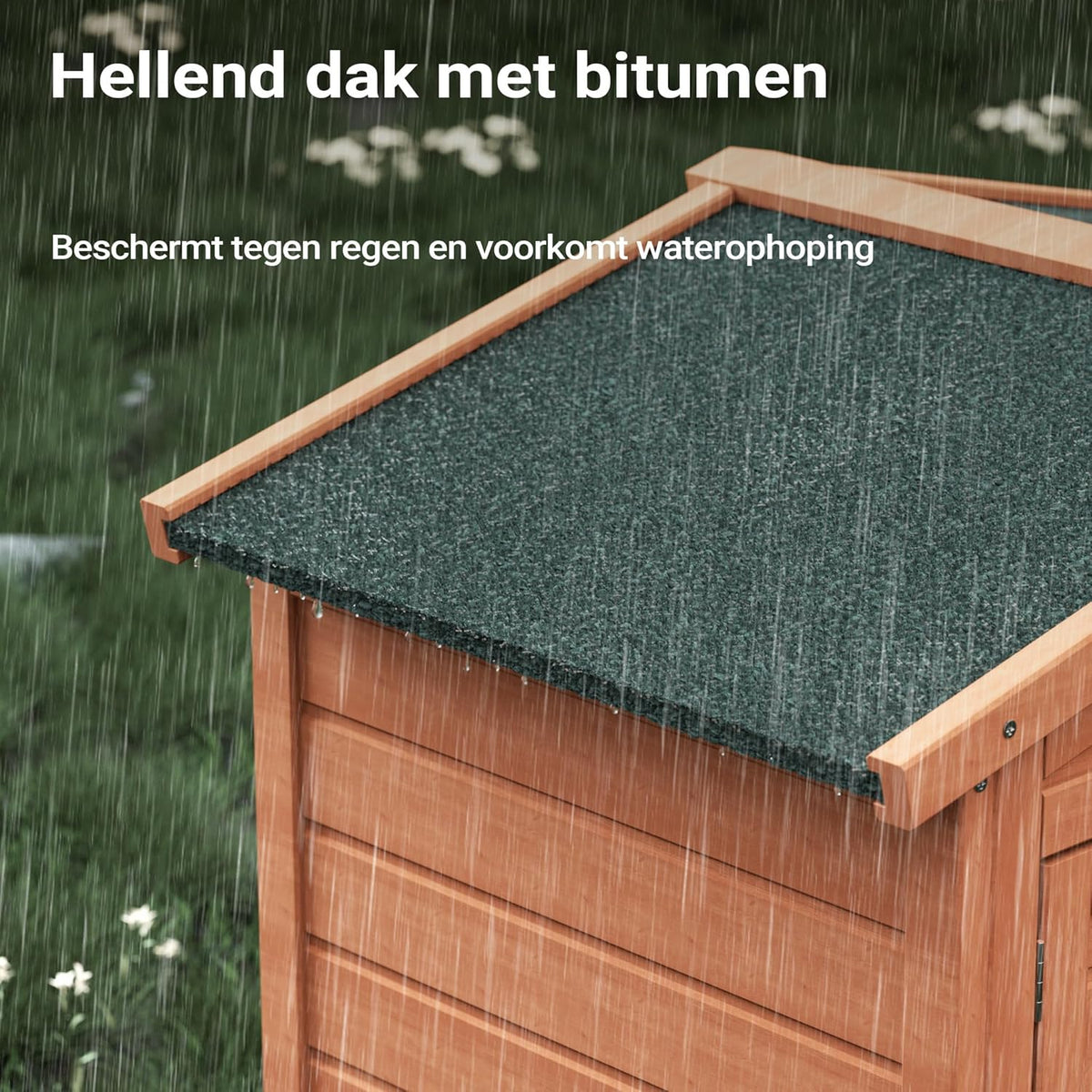 XXL konijnenhok hazenstal vrije loopruimte verhoogde schuilplaats vurenhout met dak stal