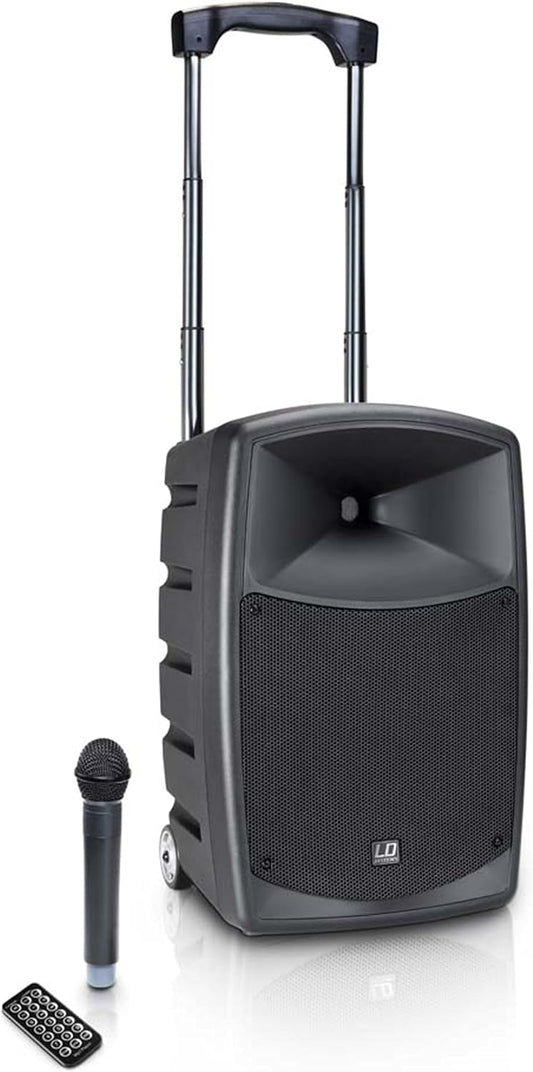 Draagbare Speaker Zwart – Accu-Luidspreker – Bluetooth Speaker – PA Speaker – Partyspeaker – 120 Watt – Tot 8 Uur Accuduur