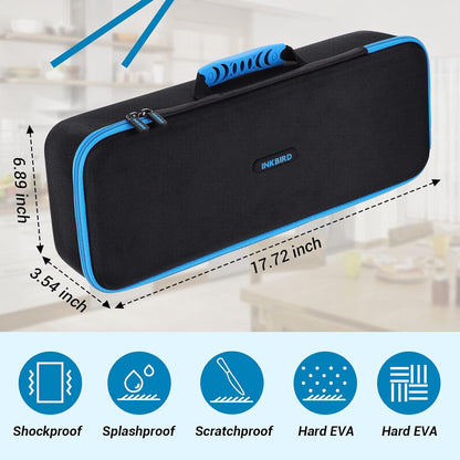 INKBIRD ISV-100W Sous Vide Stick + Beschermhoes | WiFi Roner Professioneel vacuümkoken op lage temperatuur 1000 W, Roner Stijve EVA-tas voor Transport, Antikras, Antistof, Zwart