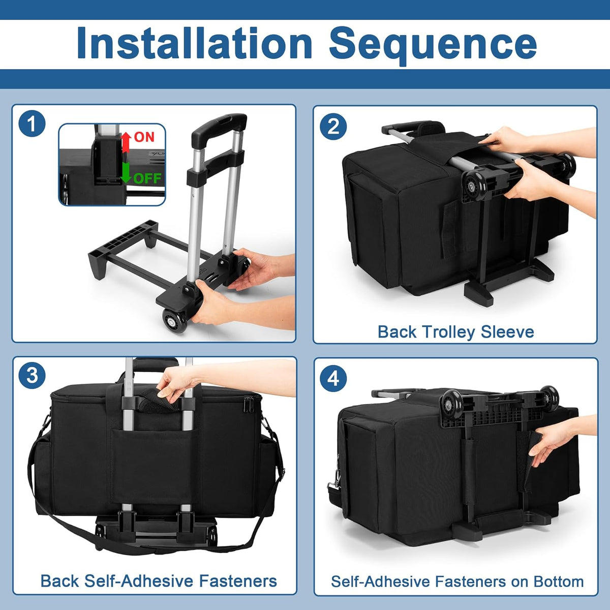 Rolling DJ Kabeltas – DJ Tas – Kabel Organizer – Gig Bag – Muziek Tas – Ruime Opbergruimte – Verwijderbare Trolley & Divider
