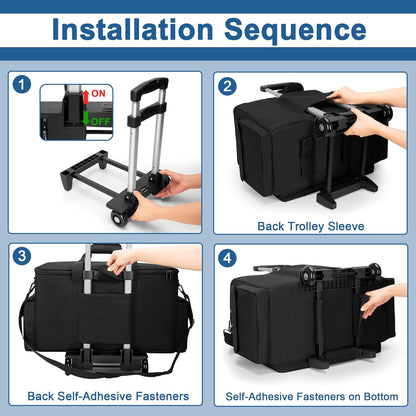 Rolling DJ Kabeltas – DJ Tas – Kabel Organizer – Gig Bag – Muziek Tas – Ruime Opbergruimte – Verwijderbare Trolley & Divider