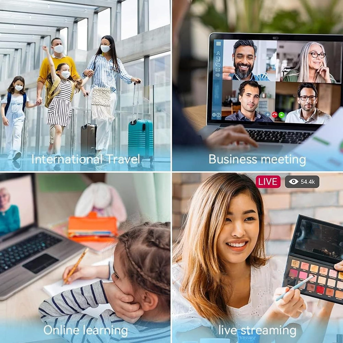 5G WiFi Mobiele Hotspot voor op Reis, 16 Aangesloten Apparaten, 10.000 MAh Type C Opladen, Draagbaar WiFi 6-apparaat voor op Reis, 5G Modem Draadloze Router met Nano-simkaartsleuf