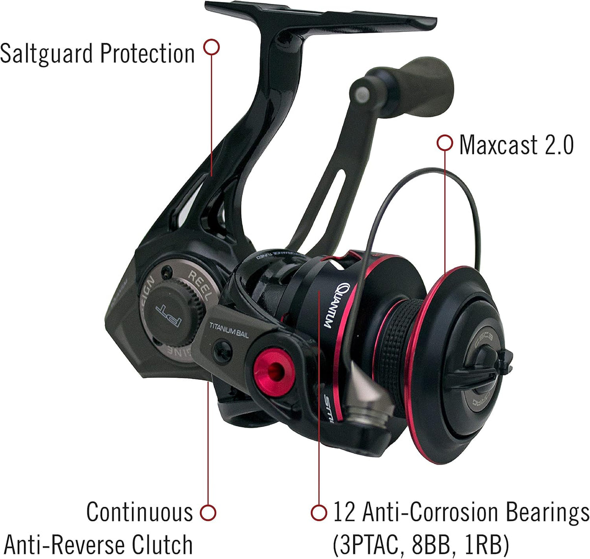 Zebco/Quantum Smoke S3 PT Inshore maat 30 6,0: 1 vertaling 88,9 cm Ophalen rate 20 LB MAX Drag Spinning Reel