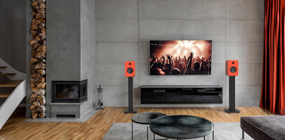 Actieve Stereospeaker Set – Speakerset – Stereospeakers – TV Speakers – Boekenplankspeakers – Set Van 2, Mat Oranje – 200W Vermogen – HDMI ARC Met CEC