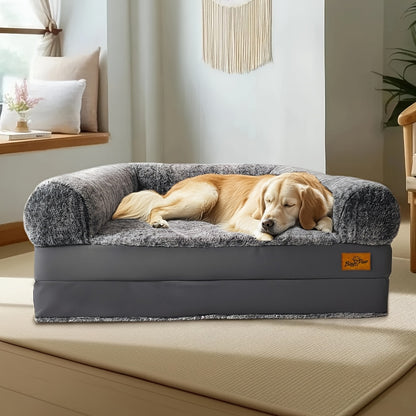 Hondenmand – Hondenbed – Hondenkussen – Dierenmand – Dogbed – Extra Groot 180x95x28 cm – Orthopedisch – Wasbare Afneembare Faux Fur Hoes