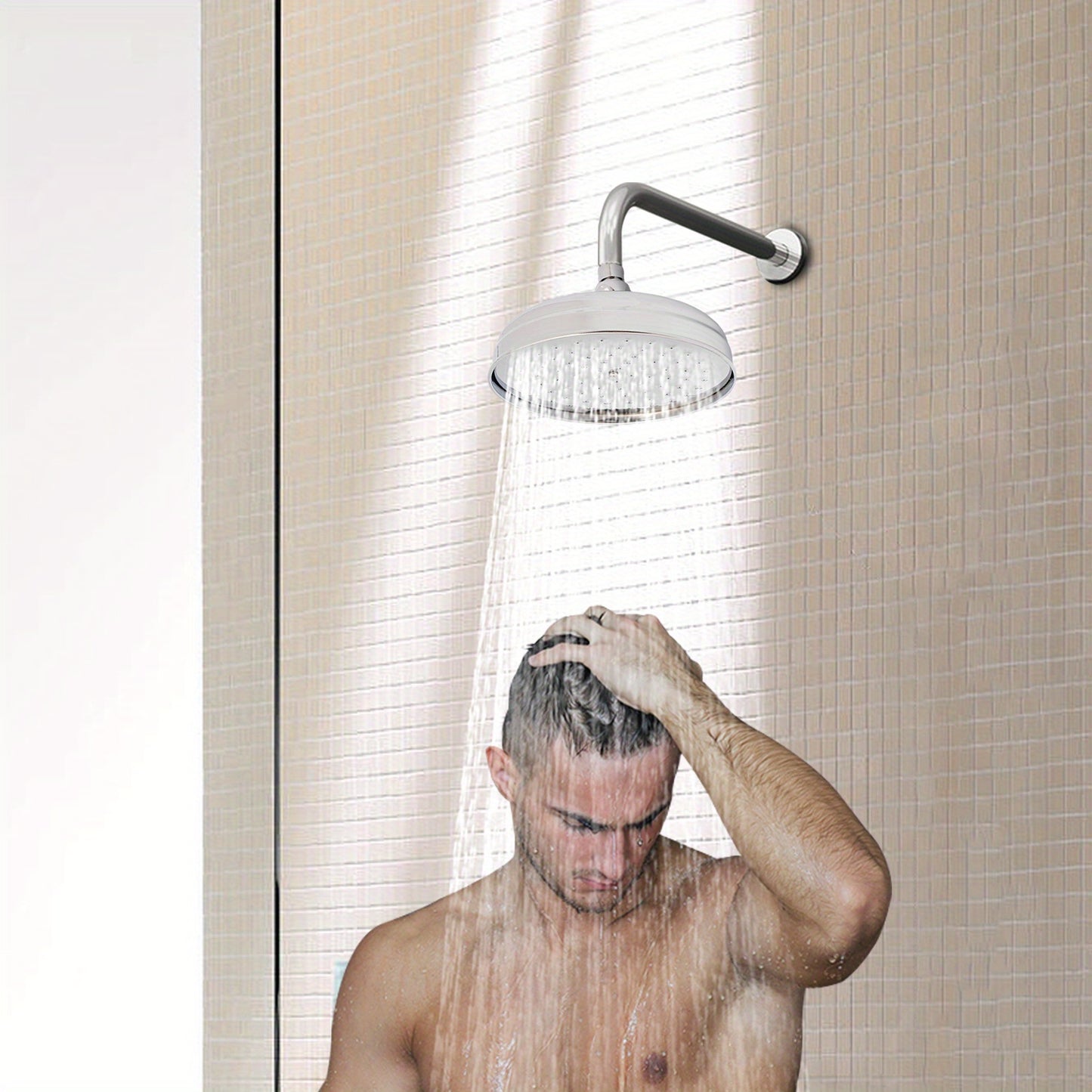 Douchepaneel – Douche Systeem – Douche Set – Regendouche – Bad Douche – 8 Inch Regendouchekop – 360° Draaibare Handdouche – Roestvrij Staal – Eenvoudige Wandmontage