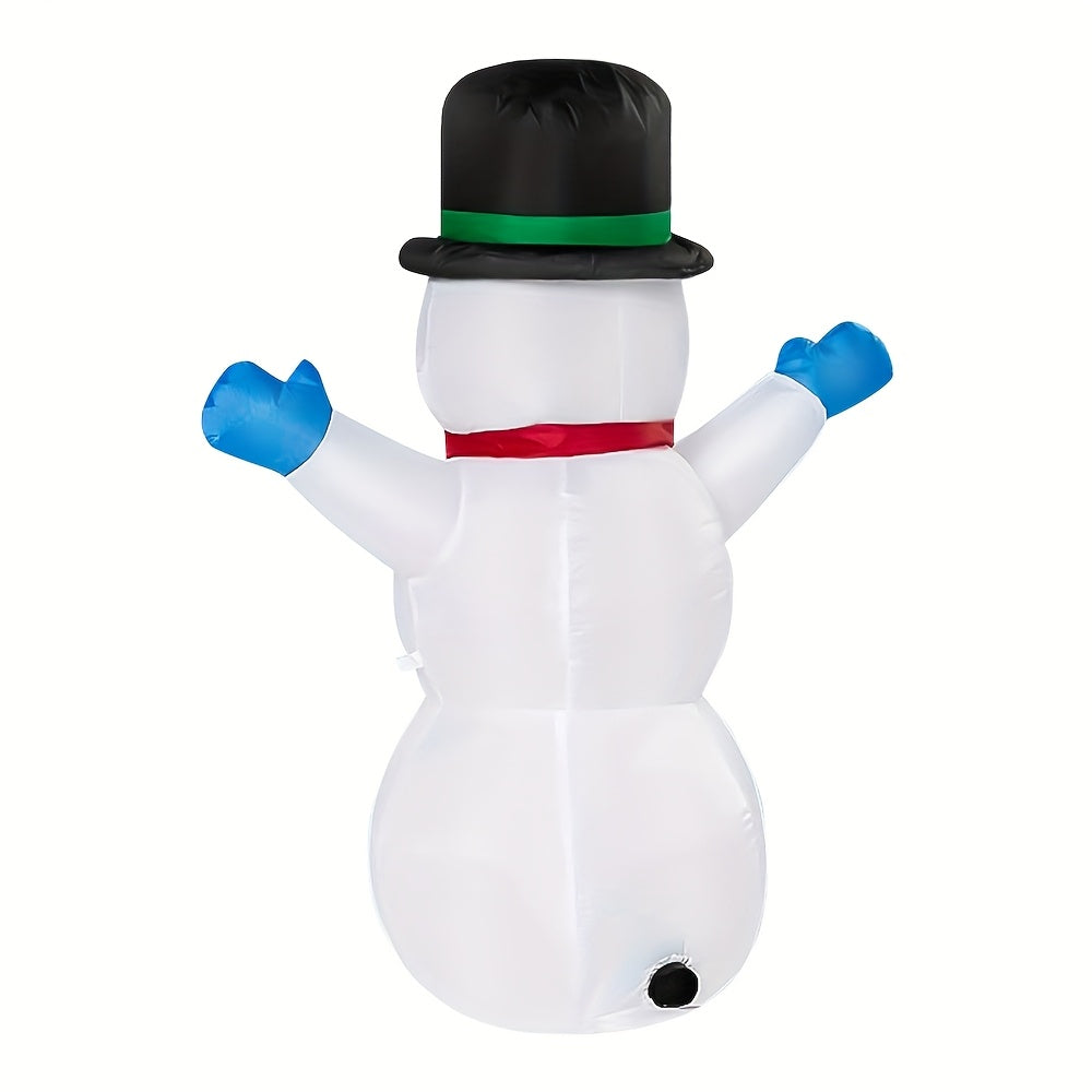 Opblaasbare sneeuwpop – Opblaasbare sneeuwman – Kerstversiering – Kerstdecoratie – Tuindecoratie – 120 cm hoog – Zelfstaand zonder elektriciteit – Stevig polyester – Inclusief pomp