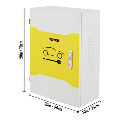 Laadkabelhouder – Laadkabel box – Kabelorganizer – Oplaadstation kast – Laadstation behuizing – Stevig koudgewalst staal – IP32 water- en stofbestendig