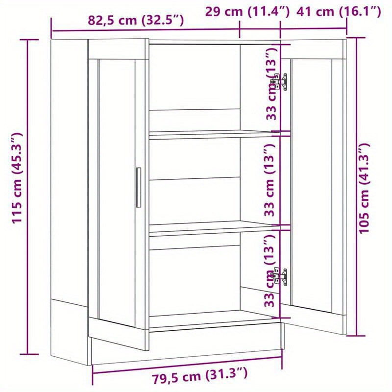 Vitrinekast – Opbergkast – Glazen Kast – Displaykast – Showkast – 82,5x30,5x115 cm – Massief Hout en Metaal – Stijlvol Europees Design