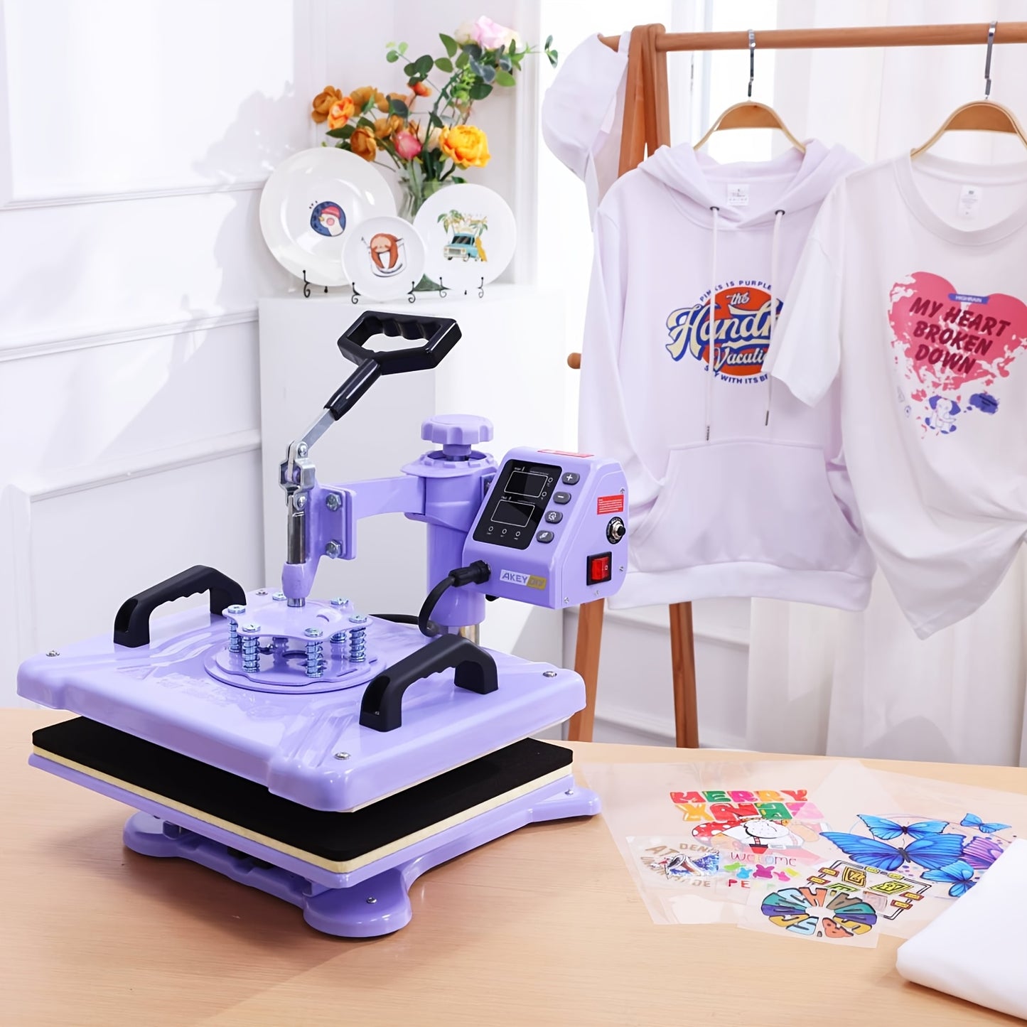 Transferpers – Hittepers – Warmte Persmachine – Heat Press – Textielpers – 38,1x30,48 cm – 8-in-1 Multifunctioneel – 360° Swing-Away Functioneel
