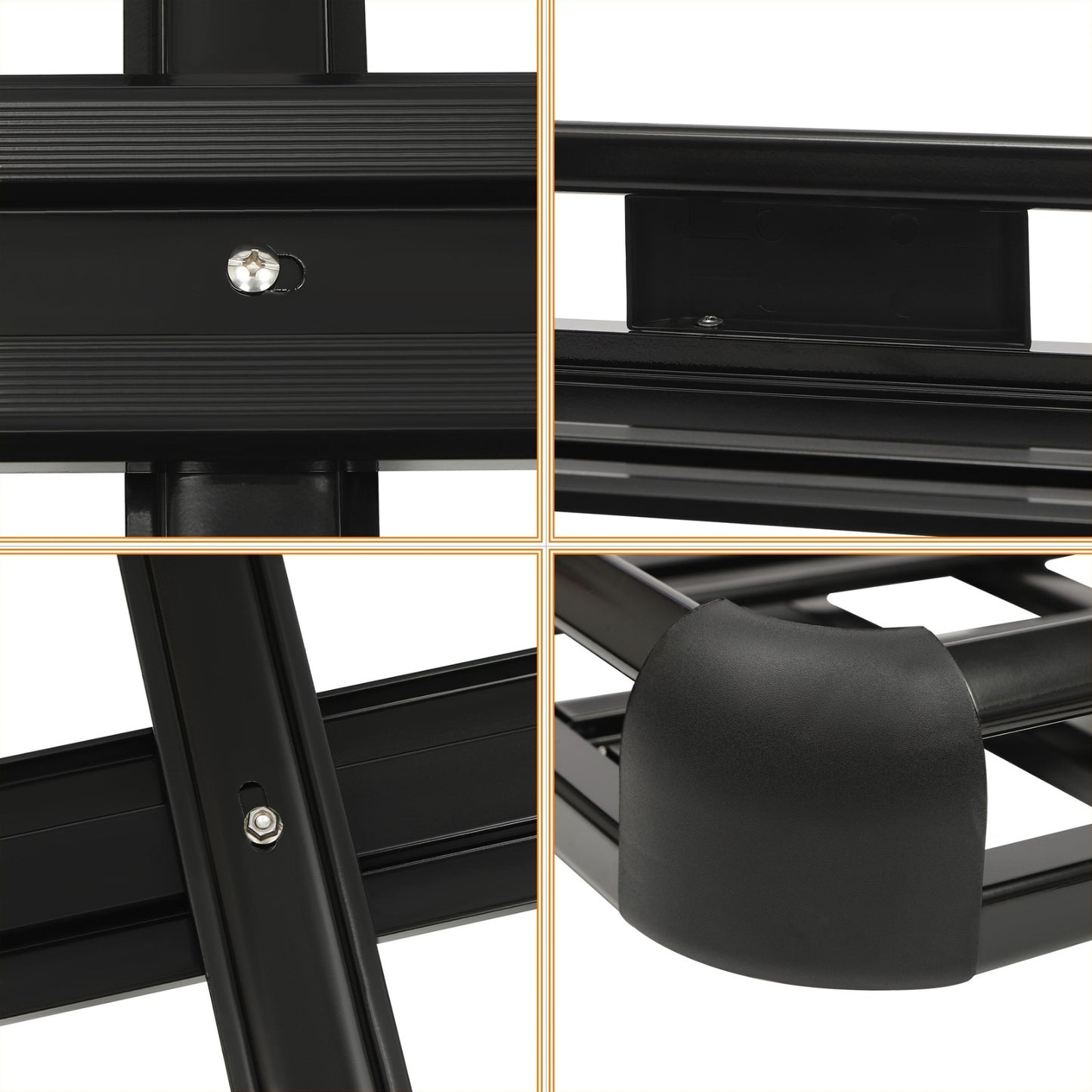 Dakkofferdrager – Dakdrager – Dakraildrager – Autodakdrager – Bagagedrager – Verstelbaar 100-135 cm – Maximaal 150 kg Draagvermogen – Aluminium & IJzer