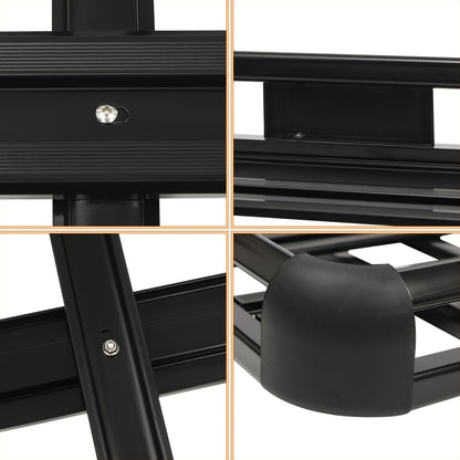 Dakkofferdrager – Dakdrager – Dakraildrager – Autodakdrager – Bagagedrager – Verstelbaar 100-135 cm – Maximaal 150 kg Draagvermogen – Aluminium & IJzer