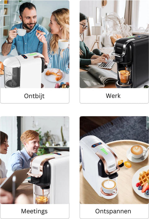 Coffee Machine - Nespresso Coffee Machine - Espresso - Maker - Iced Coffee - 5 in 1 - White