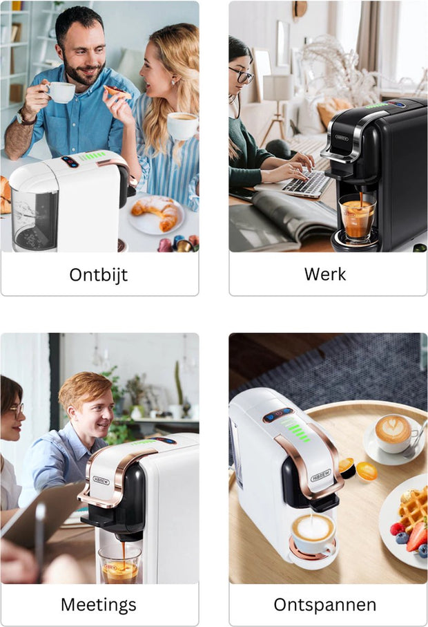 Coffee Machine - Nespresso Coffee Machine - Espresso - Maker - Iced Coffee - 5 in 1 - White