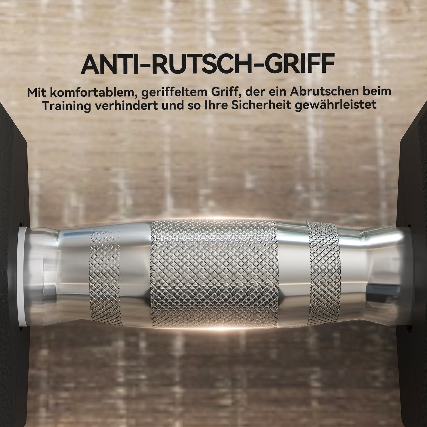 Halter – Dumbbell – Gewicht – Krachttraining – Fitness – Zwart met Zilveren Accenten – 35 kg – Anti-Slip Grip