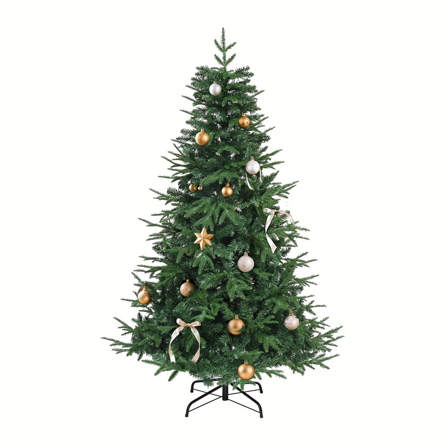 Kerstboom – Kunstkerstboom – Kunstspar – Nepboom – Dennenboom – 212 cm Hoog – Stevige Roestvrijstalen Standaard – Volle Groen Kunststof Naalden – Inklapbaar & Snel Op Te Zetten