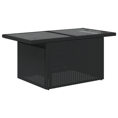 8-delige Hoek Loungeset – Tuinmeubelset – Loungeset Buiten – Poly Rattan Tuinbank – Zwarte Tuinlounge – Weerbestendig Poly Rattan – Inclusief Comfortabele Kussens