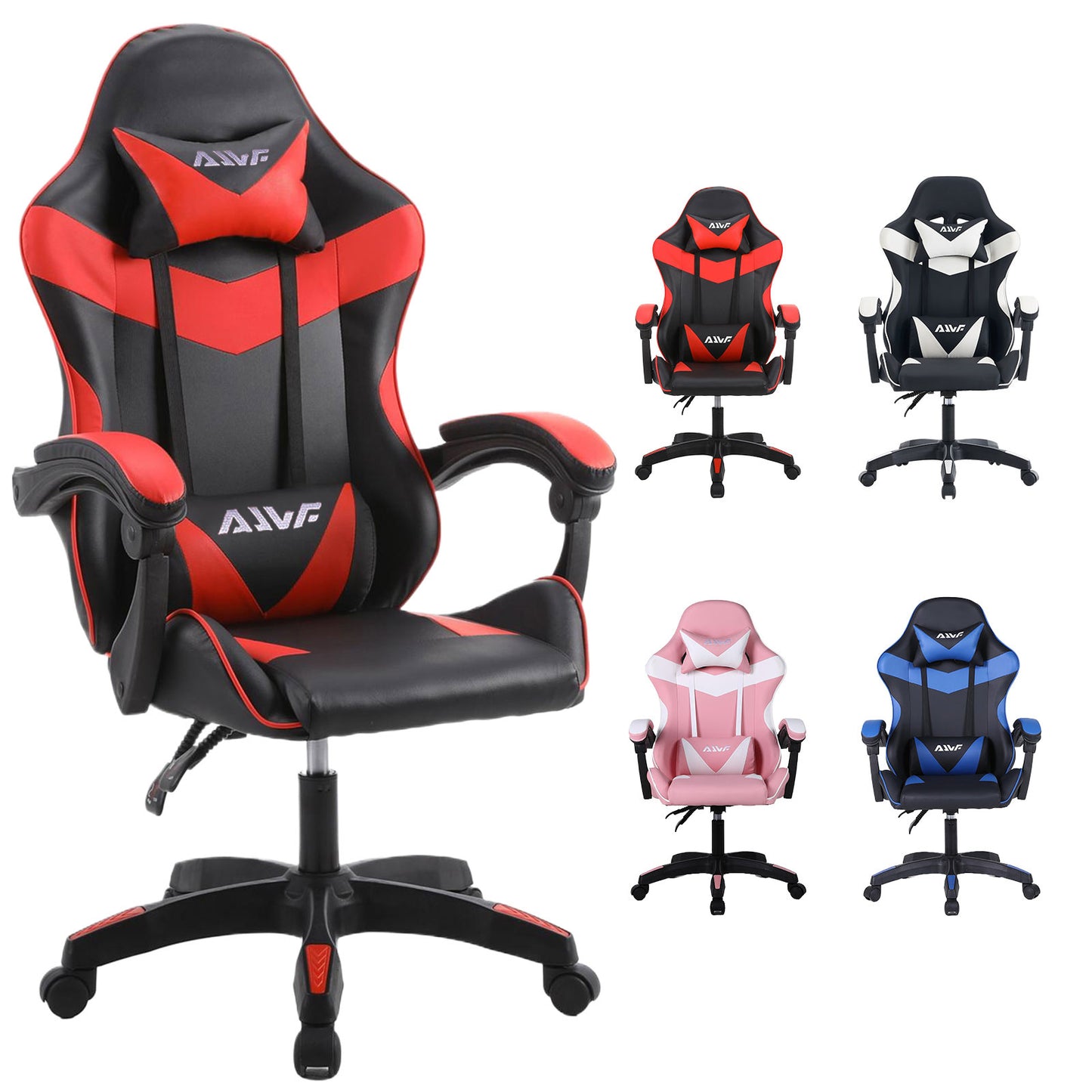 High-Back Gaming Chair PC Office Chair Computer Racing Chair PU Desk Task Chair Ergonomic Executive Swivel Rolling Chair with Lumbar Support for Back Pain Women, Men