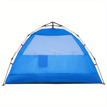 Tent – Strandtent – Pop-up Tent – Koepeltent – Kampeertent – Lichtgewicht Polyester – Snel Opzetten – Blauw – 2 Persoons