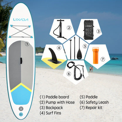 Paddleboard – SUP Board – Opblaasbaar Board – Stand Up Paddle – Waterboard – Complete Set – 320x81x15 cm – Draagkracht 150 kg