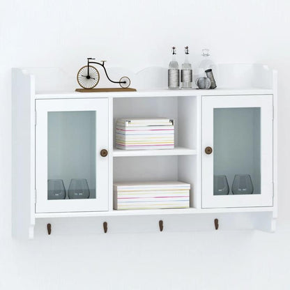 Wandkast – Opbergkast – Vakkenkast – Hangkast – Dichte Kast – MDF Materiaal – Strak Wit Design