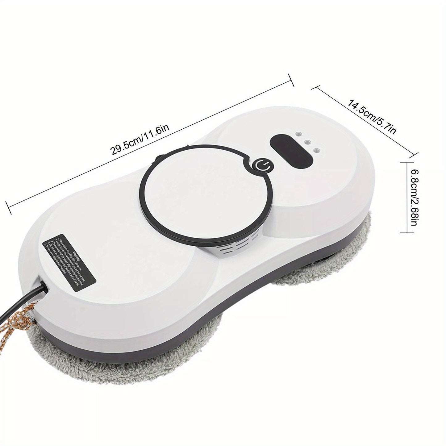 Raamreinigingsrobot – Ramenrobot – Glazenreiniger – Stofzuigerrobot – Dweilrobot – 2-in-1 Stofzuigen en Dweilen – Wit Modern Design – Sterke Draagkracht 6 kg