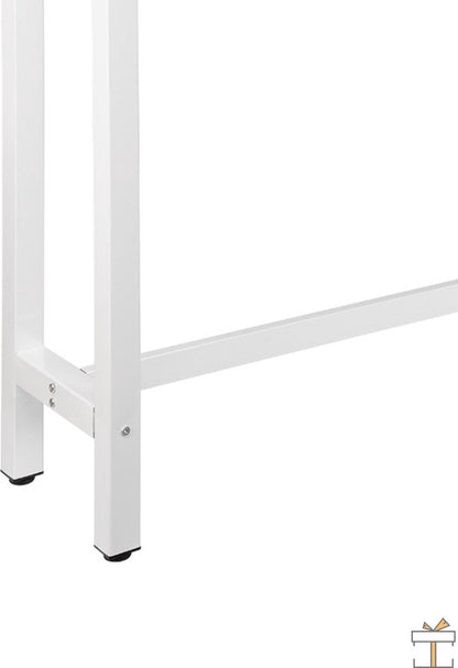 Deluxe bar table - Indoor bar table - Rectangular - Metal - White - 140x40x100cm