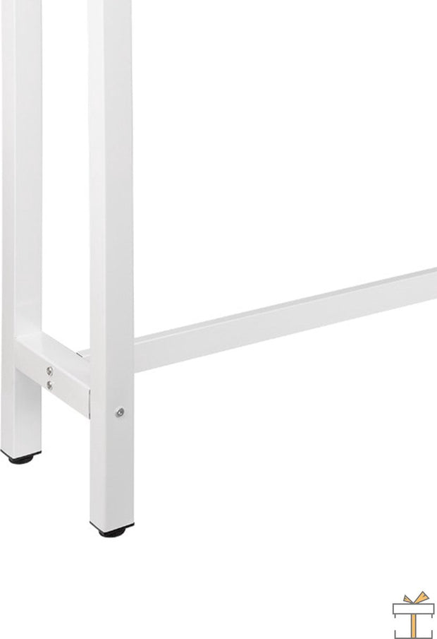 Bartafel deluxe - Bartafel voor Binnen - Rechthoekig - Metaal - Wit - 140x40x100cm