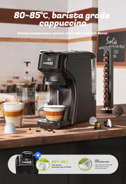 Ariqo Koffiemachine - Koffiezetapparaat - Incl. Melkopschuimer - Capsules - 6-in-1 - Espresso Machine - Warm en Koud - Beige