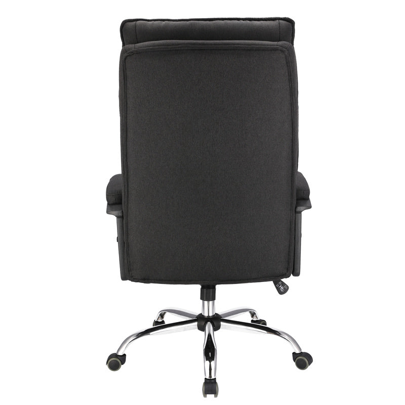 Bureaustoel – Kantoorstoel – Game Stoel – Office Chair – Gamestoel – Zwart Stof – Met Metalen Onderstel – Verstelbare Zithoogte