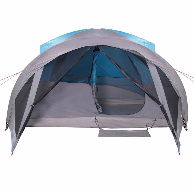 Speeltent – Kindertent – Speelhuisje – Kampeertent – Familietent – Voor 6 Personen – Waterafstotend Polyester – Stevige Glasvezelstokken – Blauw