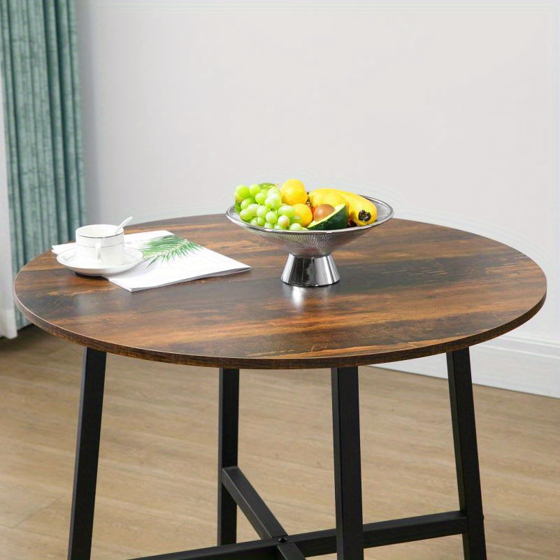 Eettafel – Tafel – Eetkamertafel – Keukentafel – Meubel – Bruin – Hardhout & Kunsthout – 80x80x76 cm – 4-delig Uitbreidbaar Blad – Eenvoudige Montage