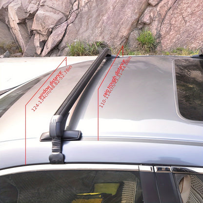 Dakdrager Auto – Dakkoffer Dragers – Dakrekken – Roof Bars – Crossbars – Zwaar Aluminium – No-Drill Installatie – 330 kg Draagvermogen – Zwart Aerodynamisch
