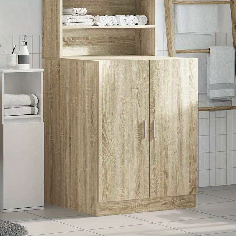 Wasmachine Kast – Wasmachine Ombouwmeubel – Drogerkast – Opbergkast – Werkblad Wasruimte – Sonoma Eiken Kleur – Stevig & Duurzaam – Ruimtebesparend Design