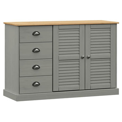 Sideboard – Dressoir – Kast – Opbergmeubel – Buffetkast – Grijs – Massief Grenenhout – 113x40x75 cm – Veelzijdige Opbergruimte – Duurzaam Design